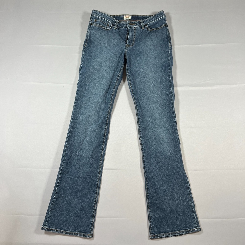 Dockers Denim Bootcut Jeans Womens 6 Blue Cotton Stretch Medium Wash Low Rise